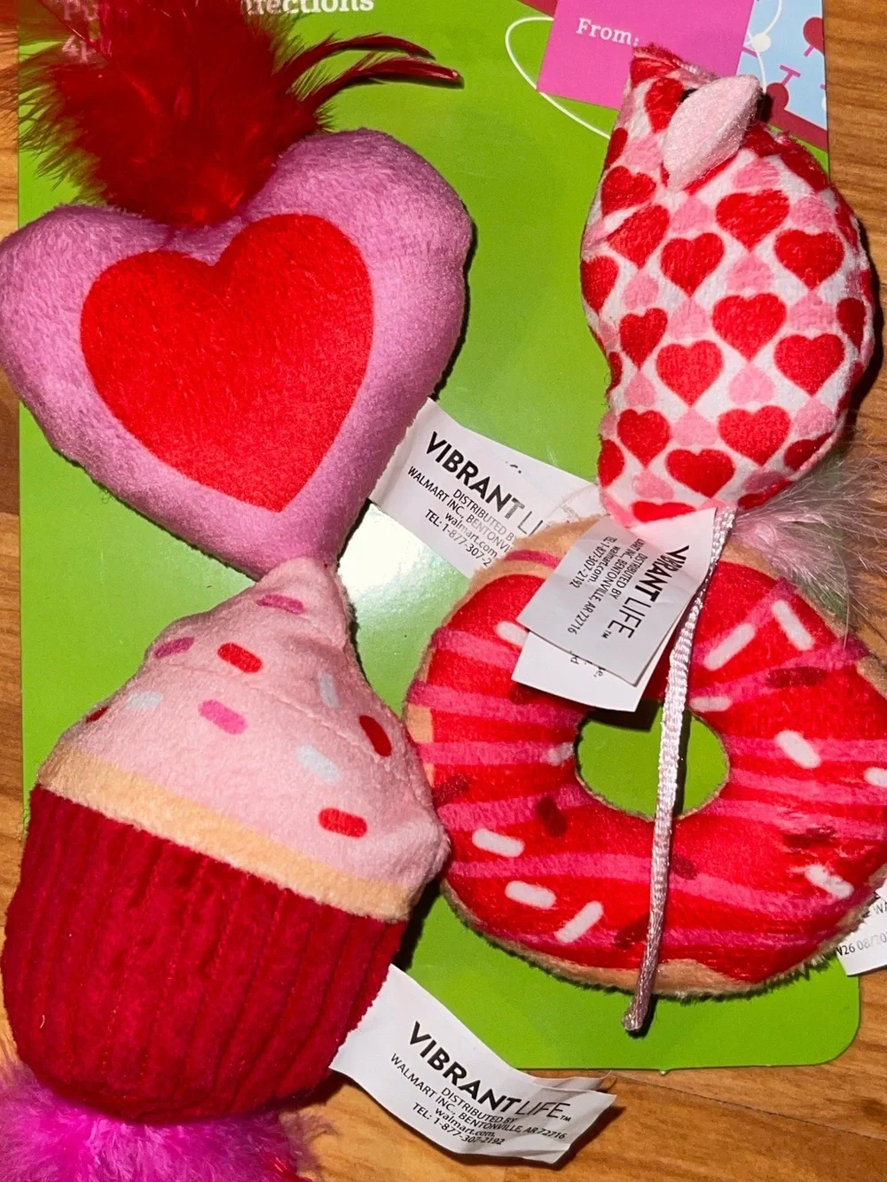 Vibrant Life Valentine's Day Plush Cat Toy Collection With Catnip, 4